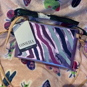 Consuela Multicolor Striped Clutch